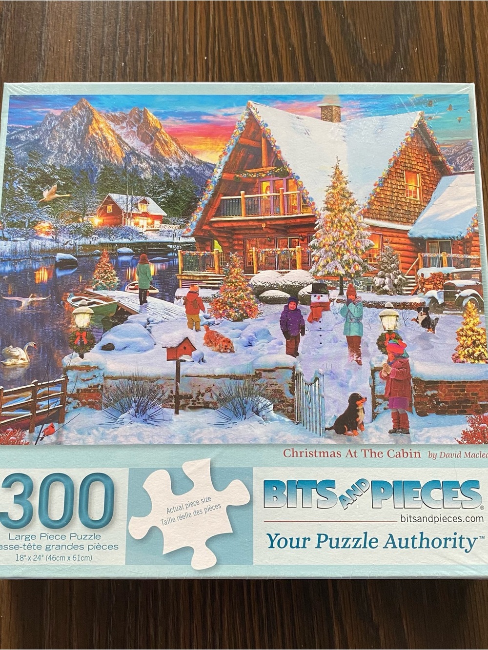 New Bits and Pieces Christmas at the Cabin by David Maclean 300 ct Puzzle